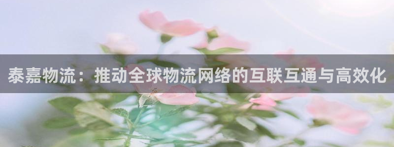 28圈入口問一問：泰嘉物流：推動全球