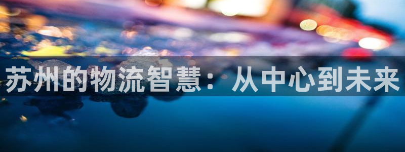 28圈退款：蘇州的物流智慧：從中心到